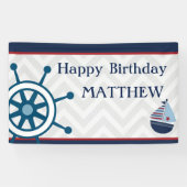 Banderoles Canvas Birthday Party Sailor (Horizontal)