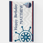 Banderoles Canvas Birthday Party Sailor (Vertical)