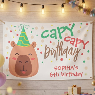 Banderoles Capy capy anniversaire capybara
