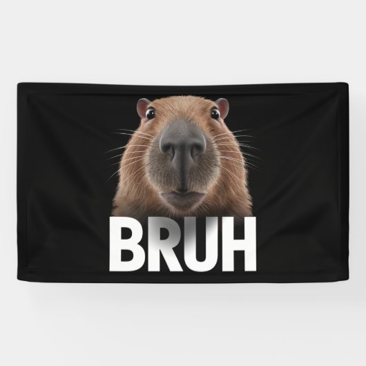 Banderoles Capybara Drôle Bruh  (Horizontal)