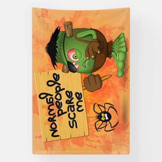 Banderoles Caractère Frankenstein de 'Normal People Scare Me' (Verticale)