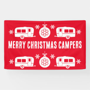 Banderoles Caravan Joyeux Camping de Noël
