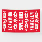 Banderoles Caravan Joyeux Camping de Noël (Horizontal)