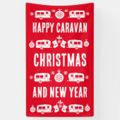 Banderoles Caravan Joyeux Camping de Noël (Vertical)