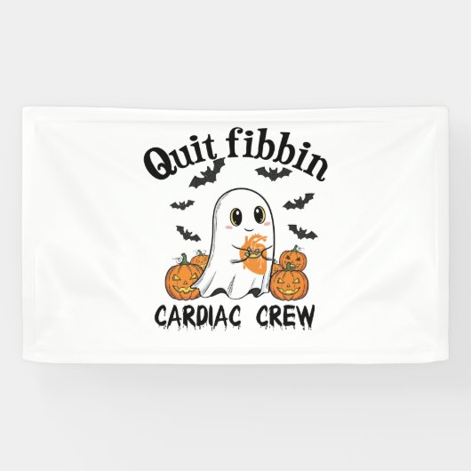 Banderoles Cardiac Crew Funny Boo-Ghost Citrouille (Horizontal)