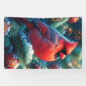 Banderoles Cardinal de Noël/hiver (Horizontal)