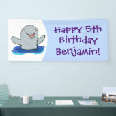 Banderoles Caricature adorable de marsouin (Salon professionnel)