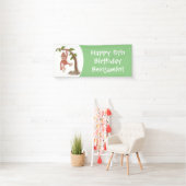 Banderoles Caricature de bébé orangoutan joyeux (En situation)