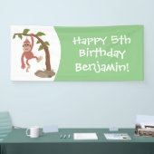 Banderoles Caricature de bébé orangoutan joyeux (Salon professionnel)