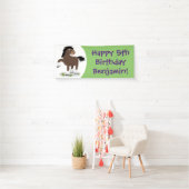 Banderoles Caricature de cheval de trait de Cute Clydesdale (En situation)