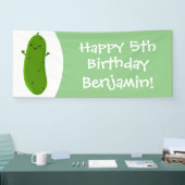 Banderoles Caricature de cornichon joyeux (Salon professionnel)