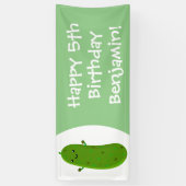 Banderoles Caricature de cornichon joyeux (Vertical)