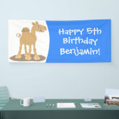 Banderoles Caricature de dromadaire joyeux et souriant (Salon professionnel)