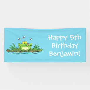 Banderoles Caricature de grenouille vert mignon