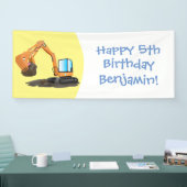 Banderoles Caricature de la pelle orange (Salon professionnel)