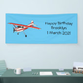 Banderoles Caricature de l'avion à train de vélo (Salon professionnel)