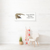 Banderoles Caricature de lézard rouge (En situation)