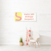 Banderoles Caricature de vers de terre rose joli (En situation)