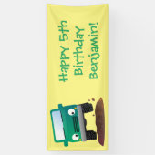 Banderoles Caricature de voiture 4 X4 hors route (Vertical)