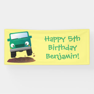 Banderoles Caricature de voiture 4 X4 hors route