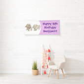 Banderoles Caricature d'écureuils marrants (En situation)