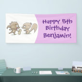 Banderoles Caricature d'écureuils marrants (Salon professionnel)