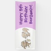 Banderoles Caricature d'écureuils marrants (Vertical)