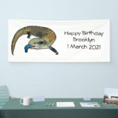 Banderoles Caricature en bleu (Salon professionnel)