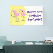 Banderoles Caricature en trio flamand rose mou (Salon professionnel)