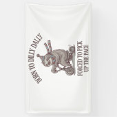 Banderoles Caricature moto Lazy Sloth Retro (Vertical)