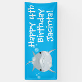 Banderoles Caricature pour dauphin kawaii joyeux (Vertical)