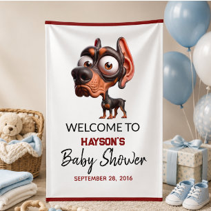 Banderoles Caricatures de chien mignon pour Baby Shower pour