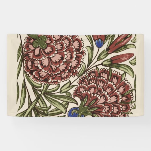 Banderoles Carnation Carrelage Fleur Antique Art Rustique (Horizontal)