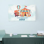 Banderoles Carnival Cirque Big Top Blue 1er Anniversaire (Salon professionnel)