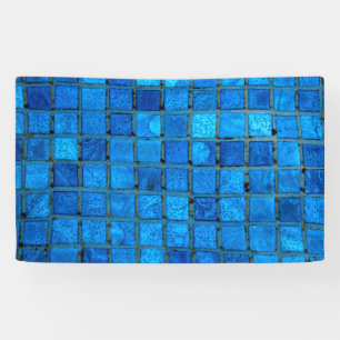 Banderoles Carrelage bleu sous-marin
