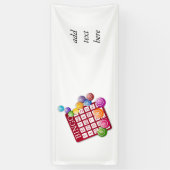 Banderoles Carte BINGO avec boules BINGO (Vertical)