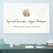 Banderoles Carte de visite cristaux et fleurs (Salon professionnel)