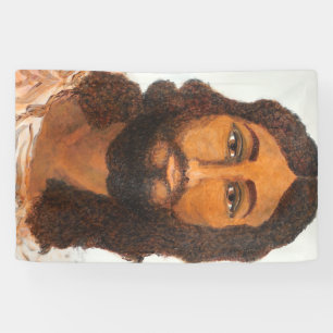 Banderoles carte d'impression de peinture originale de Jésus.