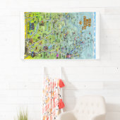 Banderoles Carte du pays de Texas Hill (En situation)