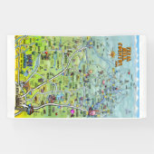 Banderoles Carte du pays de Texas Hill (Horizontal)