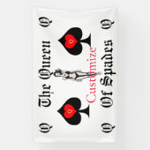 Banderoles Carte Tarot Queen of Spades Thunder_Cove (Verticale)