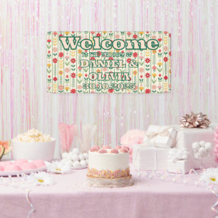 Banderoles Cartes de sièges de Fleur sauvage de printemps col