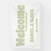 Banderoles Cartes de sièges Wavy Boho Super rétro (Verticale)