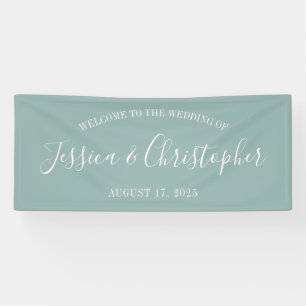 Banderoles Cascade Eucalyptus Solide Bandeau de mariage perso