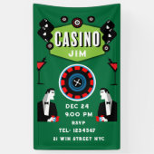 Banderoles Casino Gambling Poker Roulette (Vertical)