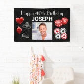 Banderoles Casino Joyeux Anniversaire N'Importe Quel Âge (En situation)