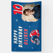 Banderoles Casque de ballon de football Photo de dessin animé (Vertical)