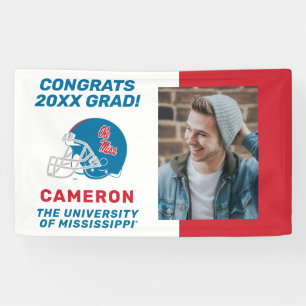 Banderoles Casque Ole Miss Football   Bleu clair