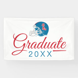 Banderoles Casque Ole Miss Football   Bleu clair