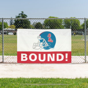 Banderoles Casque Ole Miss Football   Bleu clair